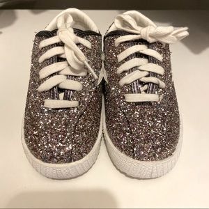 Never Worn Tretorn Kids Glitter Sneakers Size 10